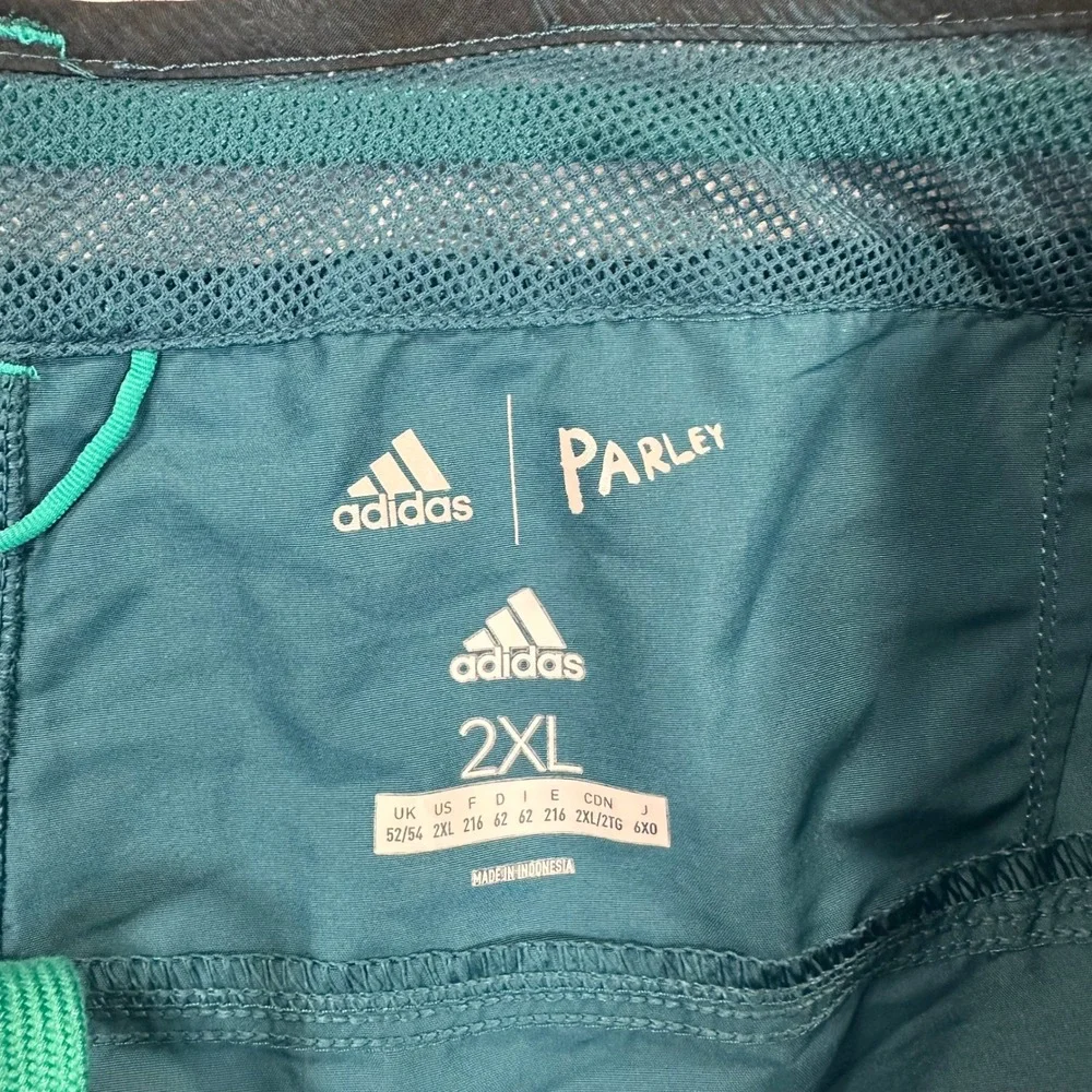 Adidas Parley Shorts Men 2XL Blue Black Abstract‎ Print Hybrid Recycled Tennis